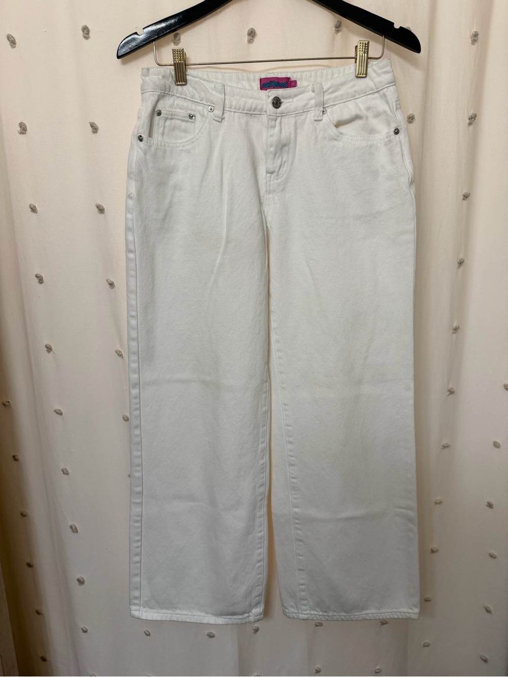 Edikted White Low Rise Baggy Women's Jeans